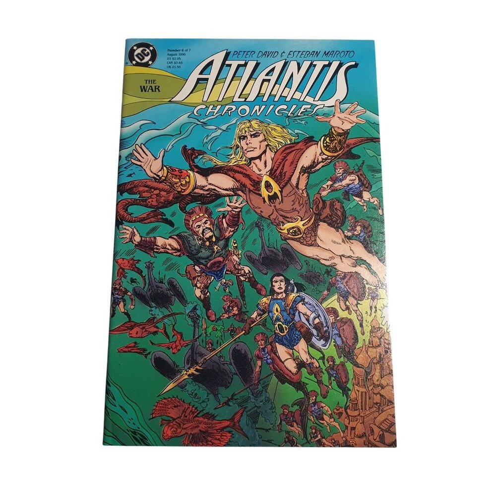 Atlantis Chronicles DC Comics Issue 6 The War 1990 Vintage Comic Bagged Boarded